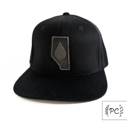 alberta oil - black - flexfit snapback | hat