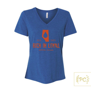 Rich in Loyal - WOMEN's Relaxed V-Neck Tee