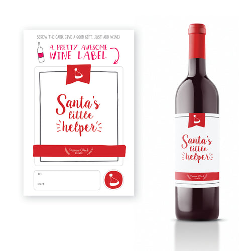 santa's little helper | wine label