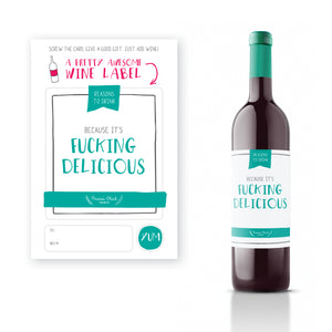 fucking delicious | wine label