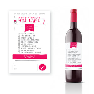 mommy checklist | wine label