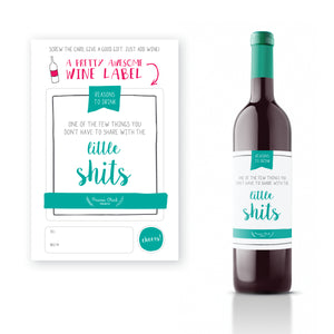 little shits | wine label