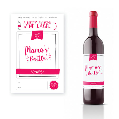mama's bottle | wine label