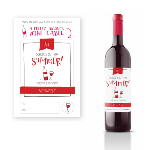 school's out for the summer | wine label
