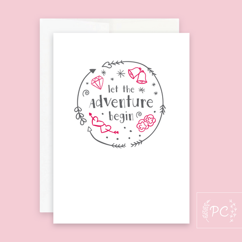 let the adventure begin | greeting card