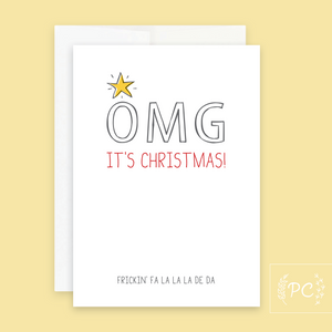 omg its christmas | greeting card