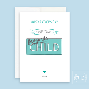 from your favourite child father's day | greeting card