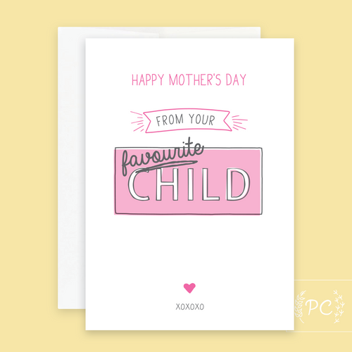 greeting card | from your favourite child mother's day