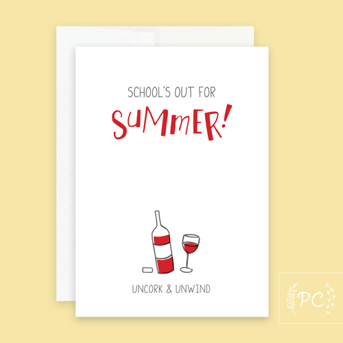school's out for summer | greeting card