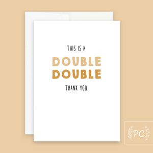 double double thank you | greeting card