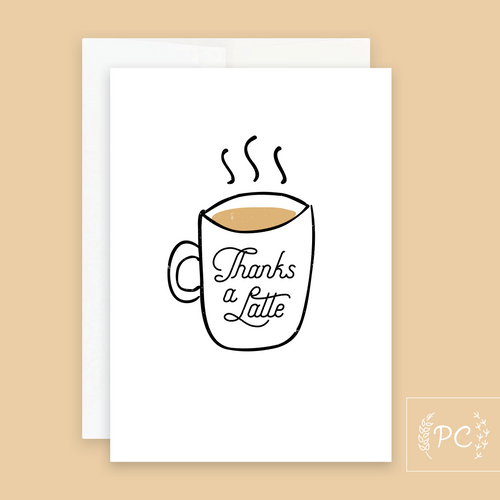 thanks a latte | greeting card
