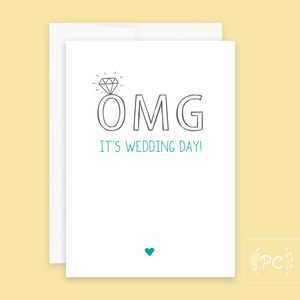 omg it's wedding day | greeting card