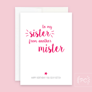 to my sister from another mister | greeting card