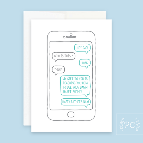 smartphone father's day | greeting card