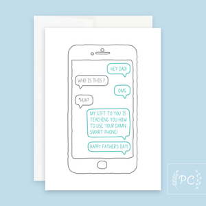 smartphone father's day | greeting card