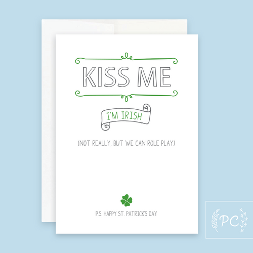 kiss me i'm irish | greeting card