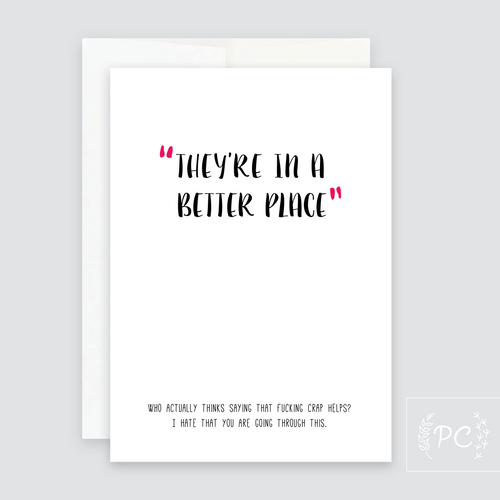 they're in a better place | greeting card