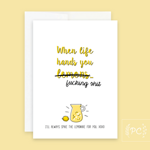 when life hands you lemons | greeting card