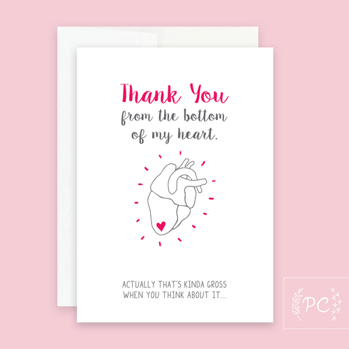 from the bottom of my heart  | greeting card