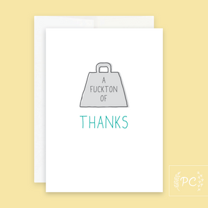 a fuckton of thanks | greeting card