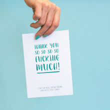 thank you so fucking much | greeting card