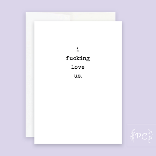i fucking love us | greeting card