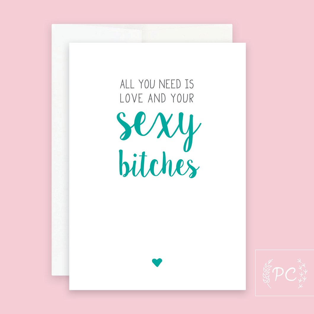 sexy bitches – bridesmaid | greeting card