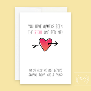 the right one for me | greeting card