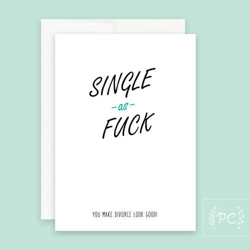 single as fuck | greeting card