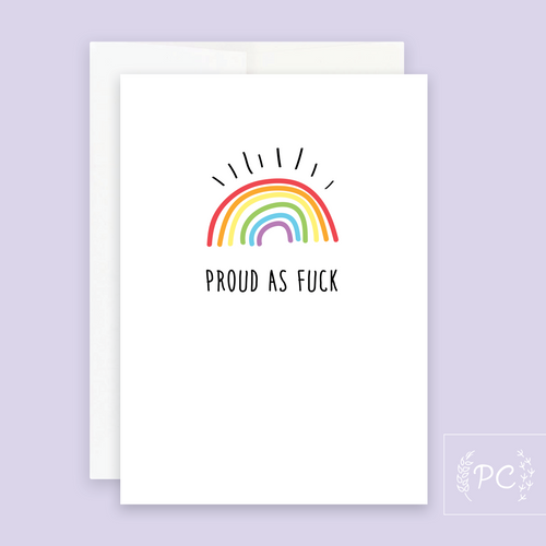 proud as fuck | greeting card