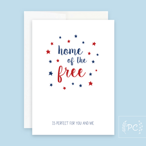 home of the free | greeting card
