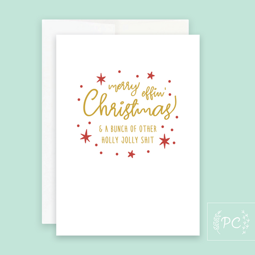 merry effin' christmas | greeting card