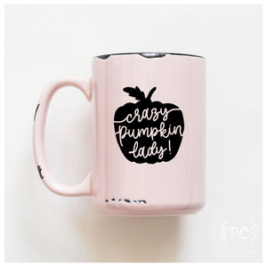 crazy pumpkin lady | ceramic mug