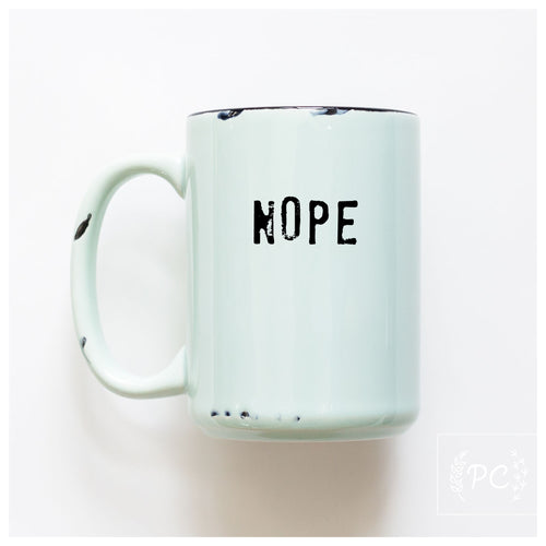 ceramic mug | nope