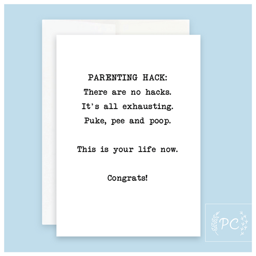 parenting hack | greeting card