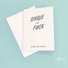 single as fuck | greeting card