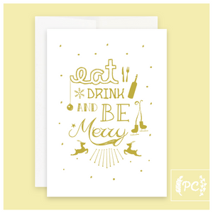 greeting card | eat drink & be merry
