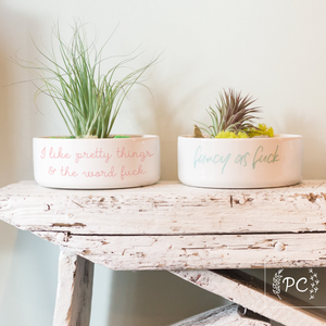 i like pretty things and the word fuck | planter