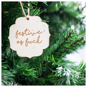 festive as fuck | ornament