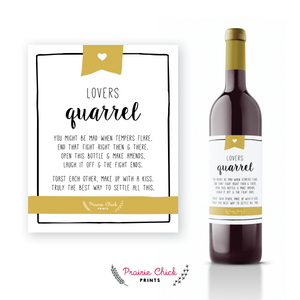 lovers quarrel | wine label
