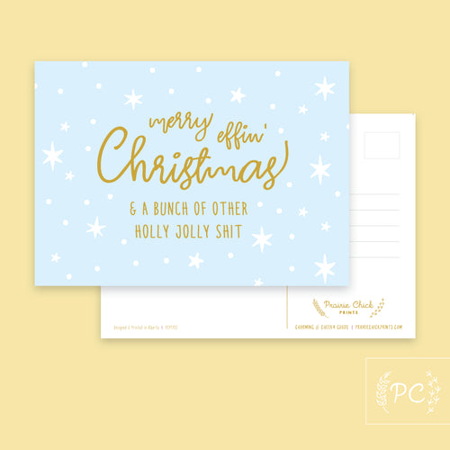 merry effin' christmas | postcard