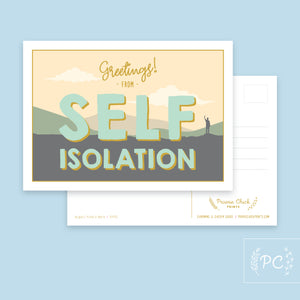 greetings from self isolation | postcard