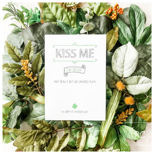 kiss me i'm irish | greeting card