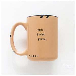 zero fucks given | ceramic mug