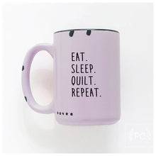 eat. sleep. quilt. repeat. | ceramic mug