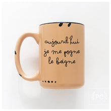 Aujourd’hui je me pogne le beigne | ceramic mug | funny | french