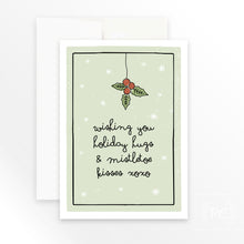 holiday hugs & mistletoe kisses | greeting card