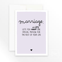 marriage let's you annoy | greeting card