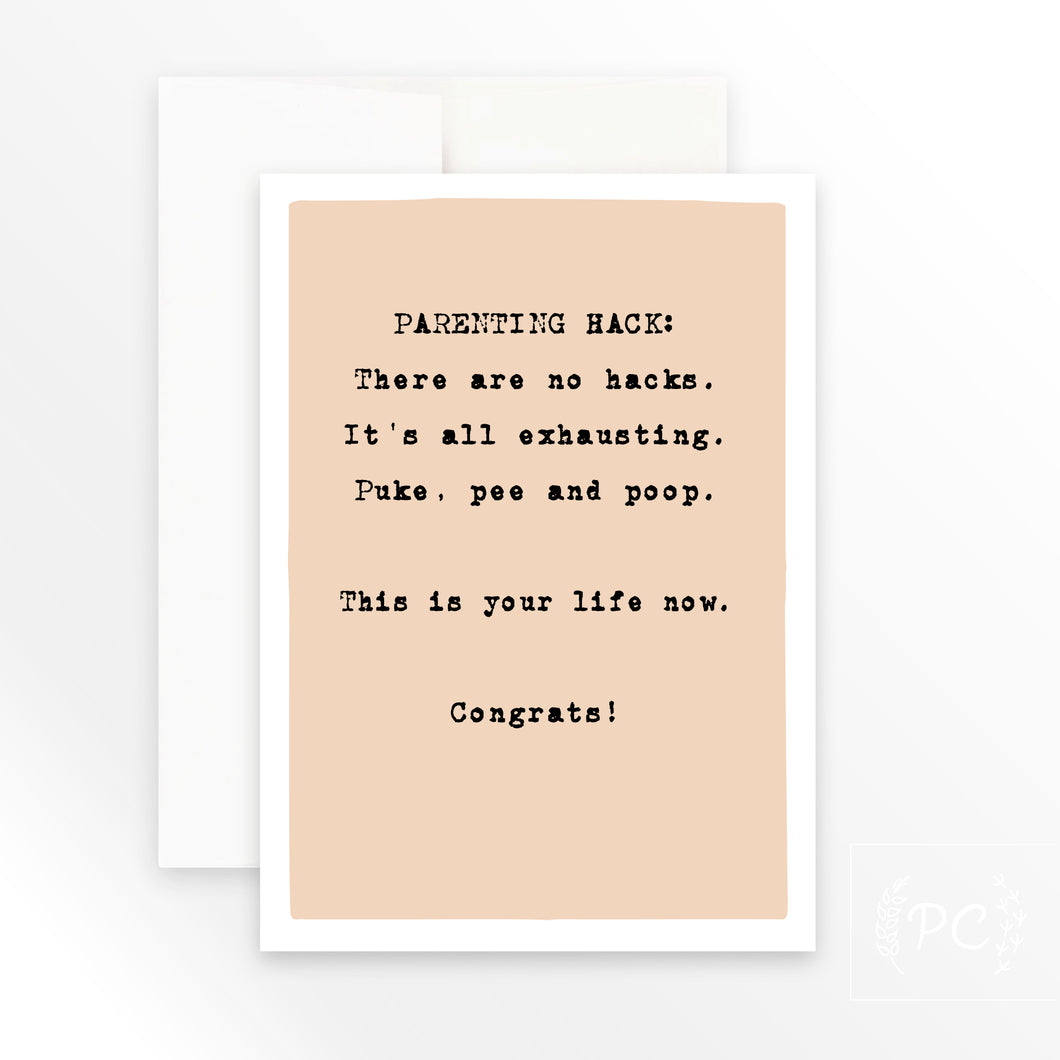 parenting hack | greeting card