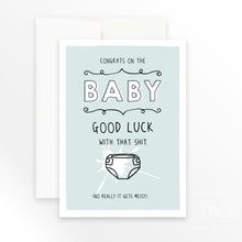 good luck with that shit | greeting card